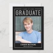 Moderne Grad Abschluss Ankündigung Einladung (Vorderseite)