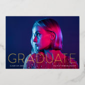 Moderne Grad-Ankündigung und Foto 2024 | Folie Folieneinladung (Vorderseite)