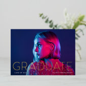 Moderne Grad-Ankündigung und Foto 2024 | Folie Folieneinladung (Stehend vorne)