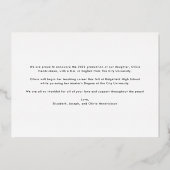 Moderne Grad-Ankündigung und Foto 2024 | Folie Folieneinladung (Rückseite)