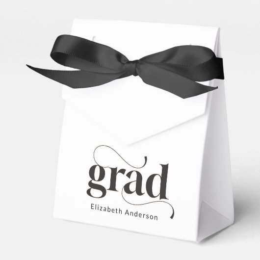 Moderne GRAD Black Arch Foto Graduation Party Geschenkschachtel (Vorderseite)