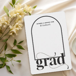 Moderne GRAD Black Arch Graduate Enclosure Card Begleitkarte