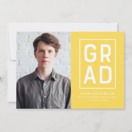 Moderne Grad Block Abschluss Ankündigung gelb