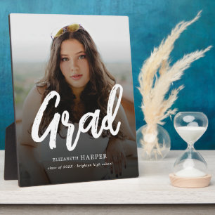 Moderne Grad Brush Schrift Foto Abschlussfeier Fotoplatte