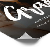Moderne Grad Brush Script Foto Abschlussfeier Poster (Ecke)