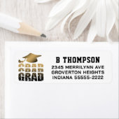 Moderne GRAD Cap Gradient Black Gold Rücksendeadre (Insitu)