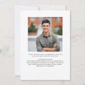 Moderne GRAD Cap Typografie 2 Fotos Schwarz Ankündigung (Rückseite)