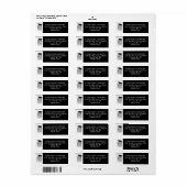 Moderne GRAD Cap & Year Black and White Abschluss (Vorne)