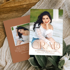 Moderne Grad Clay Typografie 2 Foto Abschluss Ankündigung