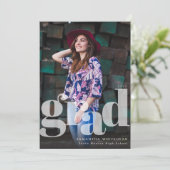 Moderne Grad Foto-Ankündigungskarte Ankündigung (Stehend Vorderseite)