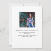 Moderne Grad Foto-Ankündigungskarte Ankündigung (Rückseite)