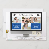 Moderne Grad Foto Collage Funny Graduation Party