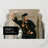 Moderne GRAD Foto Graduation Party - Einladung (Rückseite)