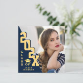 Moderne Grad FOTO Graduation Party Einladung (Stehend Vorderseite)