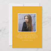 Moderne Grad Gelbe Typografie 2 Foto Abschluss Ankündigung (Rückseite)