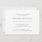 Moderne Grad Imitats Rose Gold Foto Graduation Par Einladung (Rückseite)