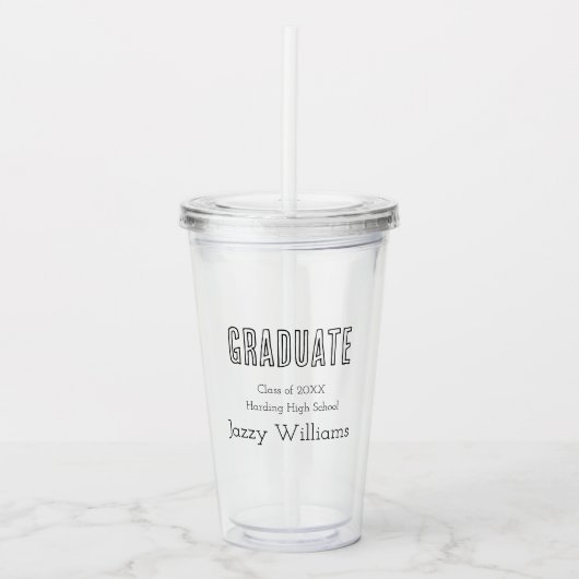 Moderne Grad Personalisiert Acryltrinkbecher (Vorderseite)