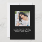 Moderne Grad Schwarze Typografie 2 Foto Abschluss Ankündigung (Rückseite)