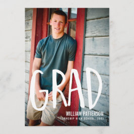 Moderne Grad Typ Foto Graduation Party Einladung
