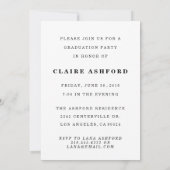 Moderne Grad Typografie Foto Einladung (Rückseite)