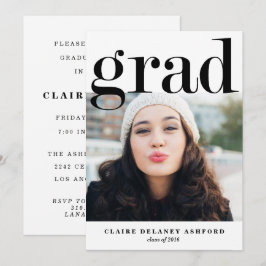Moderne Grad Typografie Foto Einladung