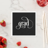 Moderne Grad Typografy Graduation Party with Year Serviette (Beispiel)