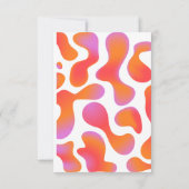 Moderne Gradient-Blobs in Rosa und Orange Dankeskarte (Rückseite)