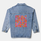 Moderne Gradient-Blobs in Rosa und Orange Jeansjacke (Rückseite)