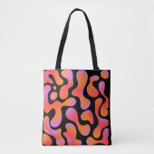 Moderne Gradient-Blobs in Rosa und Orange Tasche (Vorderseite)
