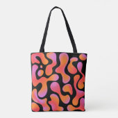 Moderne Gradient-Blobs in Rosa und Orange Tasche (Rückseite)