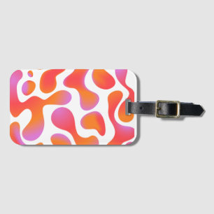 Moderne Gradient-Blobs-Muster in Pink und Orange Gepäckanhänger
