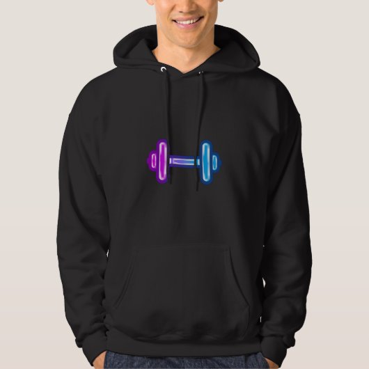 Moderne Gradient-Dumbbell-Kapuzenjacke Hoodie (Vorderseite)