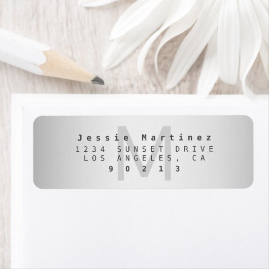 Moderne Gradient Grays Rücksendeadresse (Insitu)