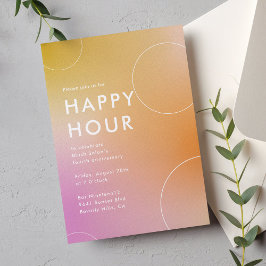 Moderne Gradient Happy Hour Einladung