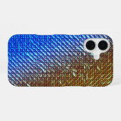 Moderne Gradient Ripple Muster Design iPhone 16 Hülle (Rückseite (Horizontal))