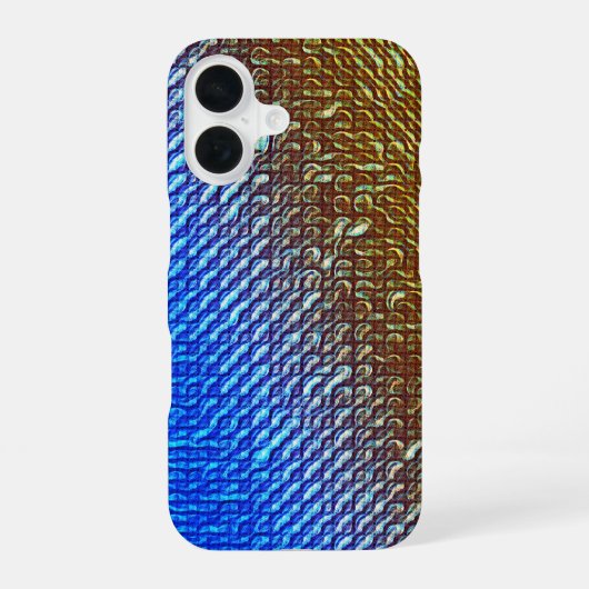 Moderne Gradient Ripple Muster Design iPhone 16 Hülle (Rückseite)