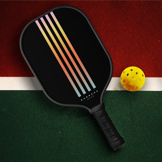 Moderne Gradient Stripes Pickleballer Summer Tan Pickleball Schläger