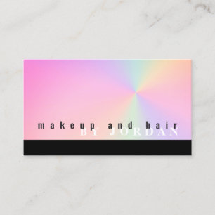 Moderne Gradienten bunten holografische Make-up &  Visitenkarte