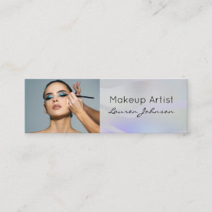Moderne Gradienten-Wellen-Make-up  Mini Visitenkarte