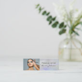 Moderne Gradienten-Wellen-Make-up Mini Visitenkarte (Stehend Vorderseite)