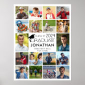Moderne Graduate 18 FotoCollage benutzerdefinierte Poster (Vorne)