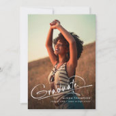 Moderne Graduate 2 Foto Graduate Party Einladung (Vorderseite)