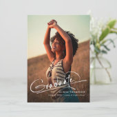 Moderne Graduate 2 Foto Graduate Party Einladung (Stehend Vorderseite)