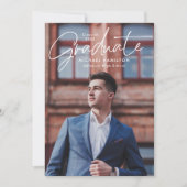 Moderne Graduate 2 Foto Graduate Party Einladung (Vorderseite)