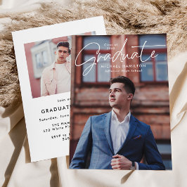 Moderne Graduate 2 Foto Graduate Party Einladung