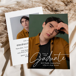 Moderne Graduate 2 Foto Graduate Party Einladung