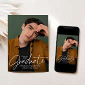 Moderne Graduate 2 Foto Graduate Party Einladung