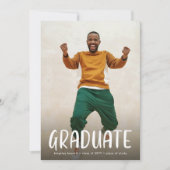 Moderne Graduate 4 Foto Graduate Party Einladung (Vorderseite)