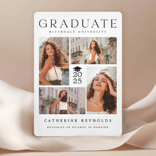 Moderne Graduate 4 Fotos Abschluss Ankündigung