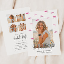 Moderne Graduate Abschluss Celebration Pink